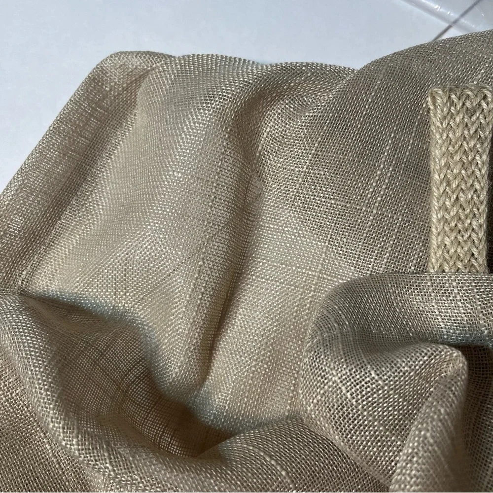 No 918 Ceri Linen Semi-Sheer Light Filtering Texture Tab Top Curtain 84”x50” New